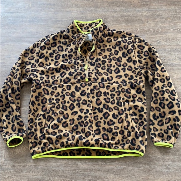 Urban Outfitters Tops - Urban Outfitters cheetah and neon fleece size L